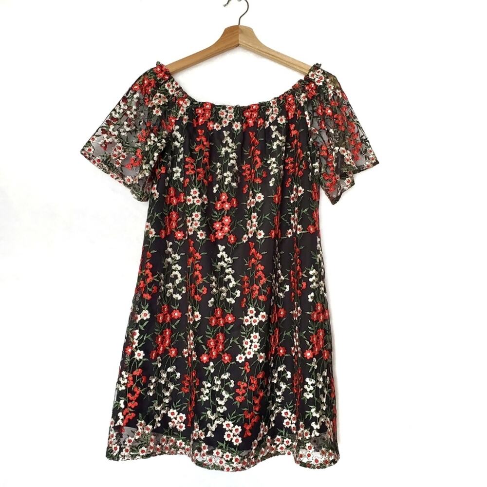 NWT BB Dakota | Embroidered Off-Shoulder Dress